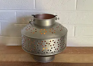 Silver Traditional Round Lantern